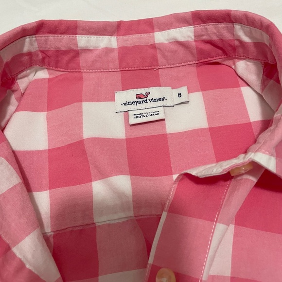 Women’s Vineyard Vines preowned button down shirt in pink plaid size 6 - Picture 4 of 7